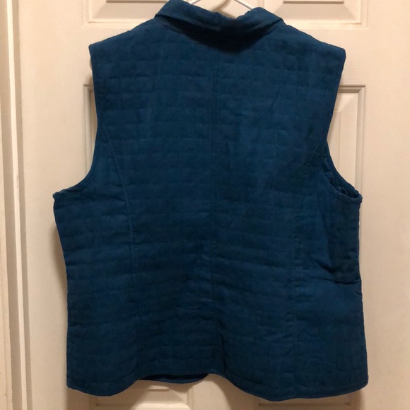 Christopher and Banks zip up turquoise color vest - Picture 3 of 3